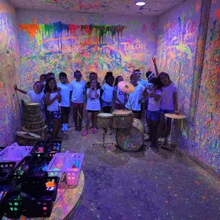 Paint 'Splatter' Room is perfect for Birthday Parties.