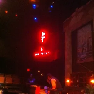The sign for Hot L Baltimore in the Black Box.