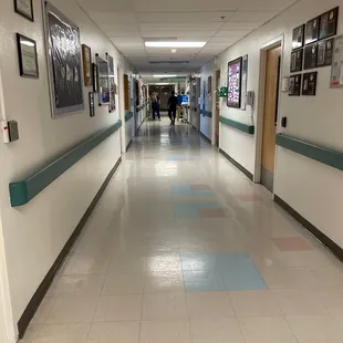Hospital hallway to his room