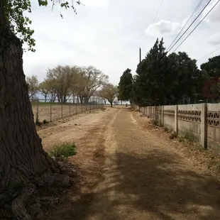 One of the water fountains is off there in the distance.  Can you spot it?