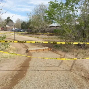 Parts of the trail (like this one) are temporarily closed off.