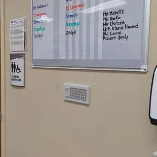 Inside the doctors area.