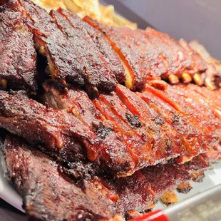 a plate of ribs