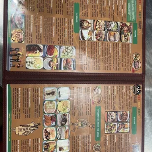 Extensive menu