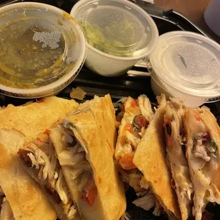 Triple Stack Chicken Quesadillas