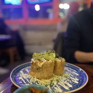 a plate of food on a table