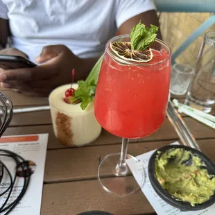 Pina colada and the strawberry drink lol