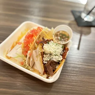 Chicken tinga taco &amp; quesabirria  Oct 2023