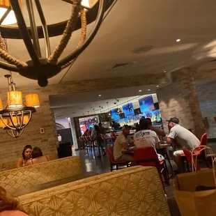 The bar and dining room.