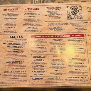 Food menu