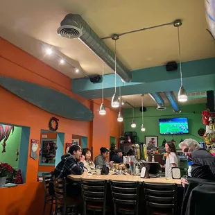 Bar seating area