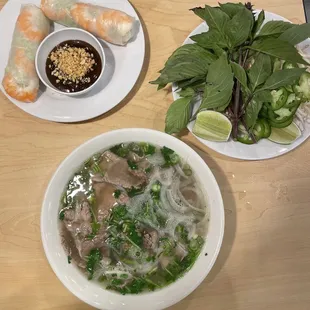 Summer Rolls and Pho Tai,Chin