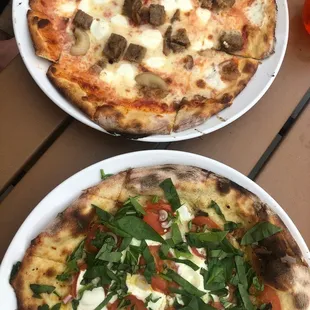 Sausage + candied Cipollini (Top) Featured pie (bottom)