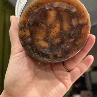 That's pepper. All over the bottom. Caldo Levanta Muertos