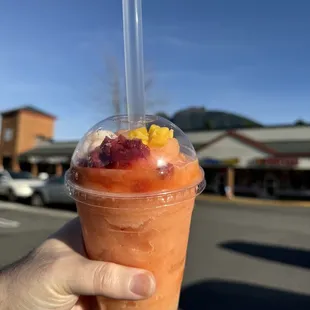 Strawberry mango lychee freeze - so tasty!