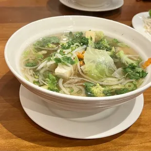 Vegetarian pho w/beef broth