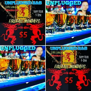 Every Monday is #fireball &amp; #jameson Mondays.