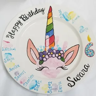 Birthday party plate