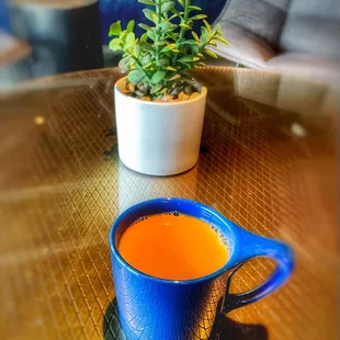 Drip coffee with almond milk