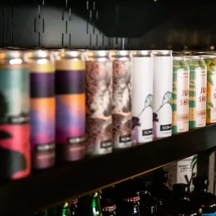 Wide selection of canned beverages
