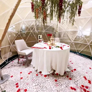 Inside our private igloo