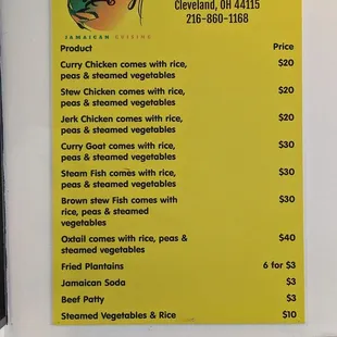 Menu (September 2, 2023)
