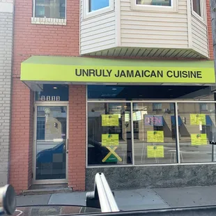 Entrance of Unruly Jamaican Cuisine