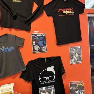 t - shirts on a wall