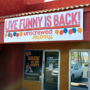 Live Funny Is Back!  Come see a show in person, or live stream to your home!