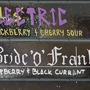 Two of the sours on tap.