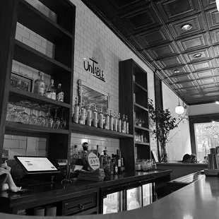 Bar area but currently no liquor license BYOB