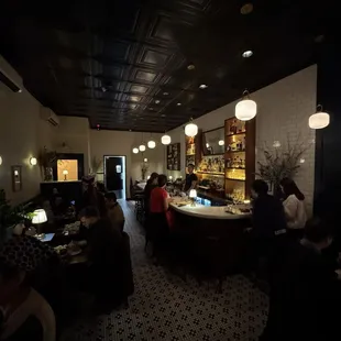 interior, sushi and sashimi