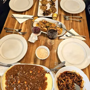 Ready to enjoy the fruits of our labors....   amazing evening.