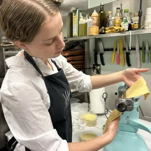 Making homemade pasta
