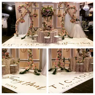 Fancy set up for a bridal show