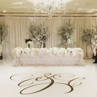 Seamless white with gold decal