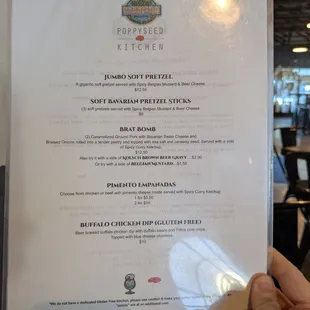 Menu at Untamed Waters Brewing, Fort Mill