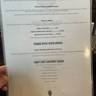 New independent menu as of 1/31/25