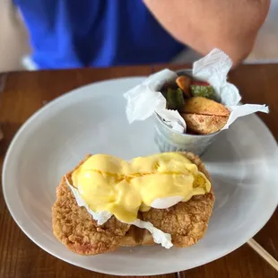 Chicken And Waffle Benedict