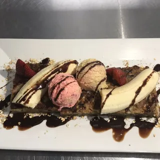 Banana Split Bread Pudding