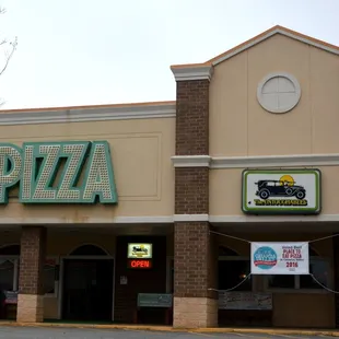 the front of the building