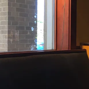 There are kiss prints all over the Windows along with smeared food