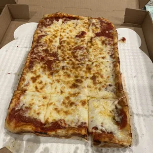 1/2 a pizza.