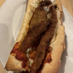 Chicken Parmesan sandwich