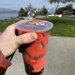 Chia Chia smoothie with tapioca boba