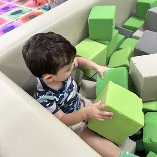 Fun with foam blocks!
