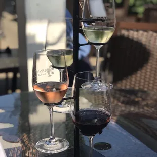 Beautiful wine flight presentation!