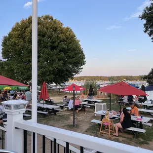 Us on the deck listening to band n watching view w a great view!!