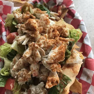 Nachos with crab