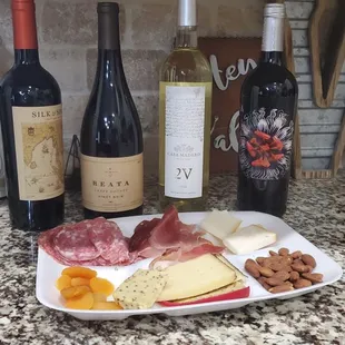 Delivery option currently: any 4 bottles of wine- all at 20% off! And a large charcuterie tray @$15